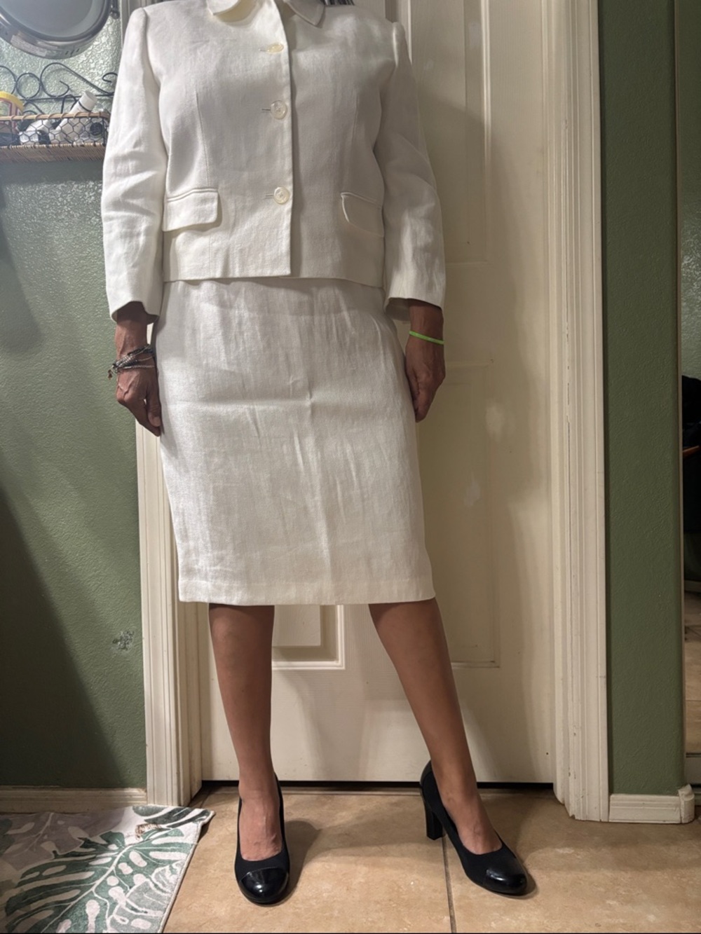 Lauren Ralph Lauren Cream Midi Skirt